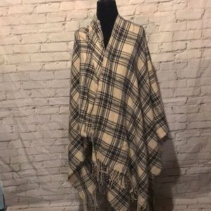 🎀 2/30 🎀 Cozy plaid Blanket shawl